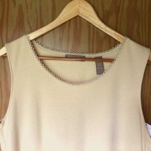 Kate Hill Sleeveless Cotton Top L NWT